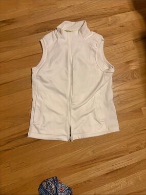 White Gap Body Zip Front Vest Size L
